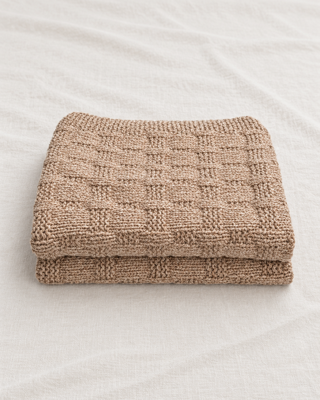 Manta bebé 100% Alpaca Algodón Tejida a Mano | Duna