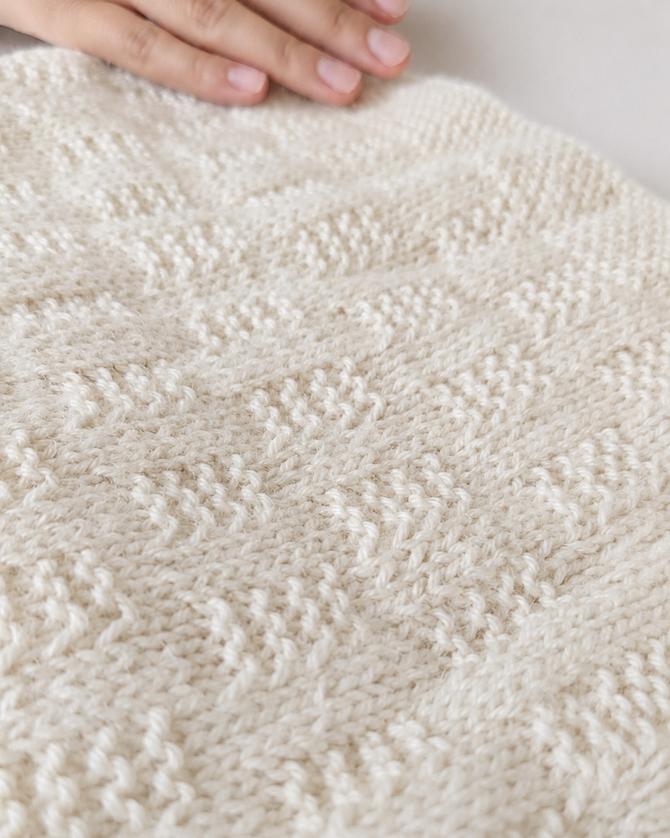 Manta bebé 100% Baby Alpaca Tejida a Mano | Alba